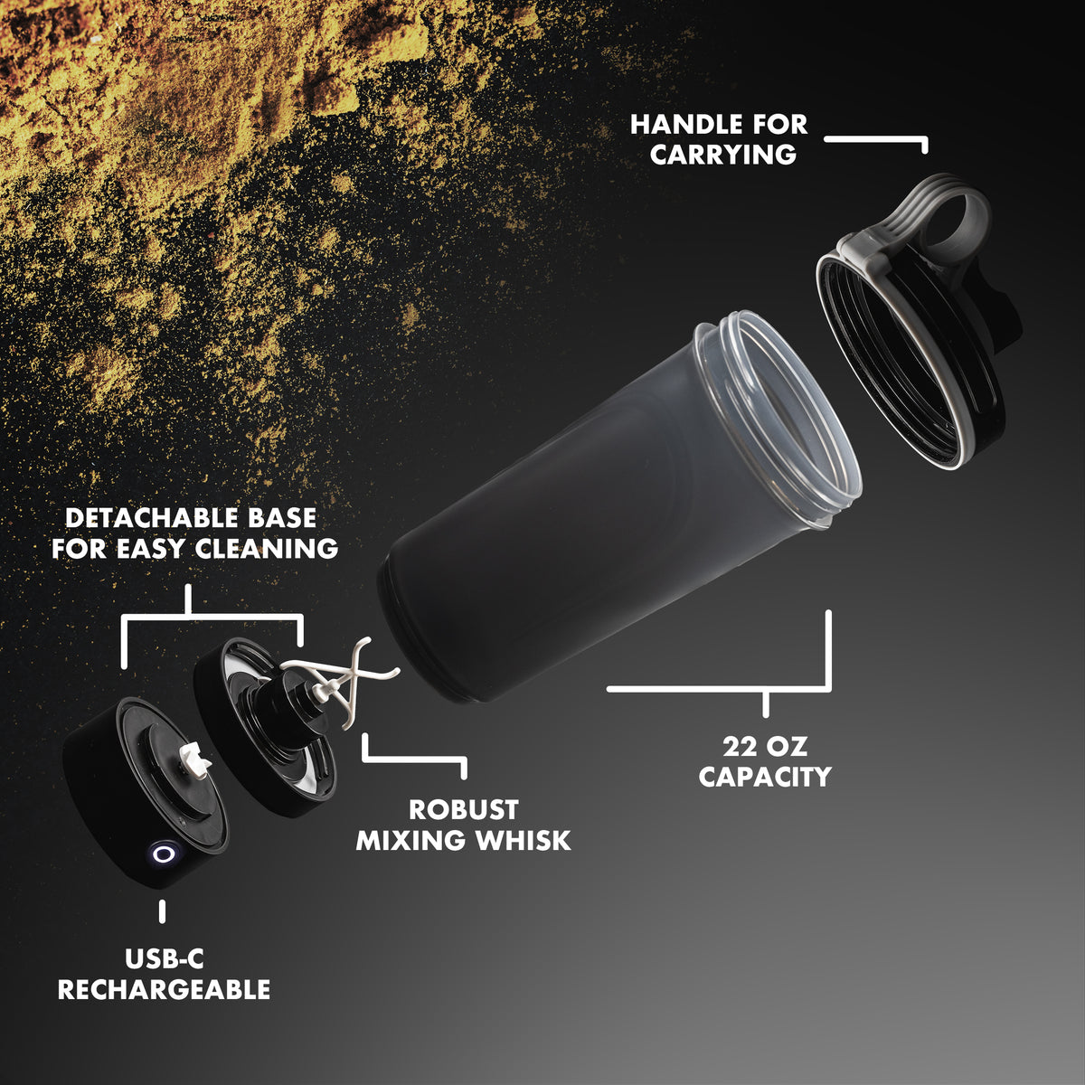 mixmate | 22oz protein electric shaker bottle